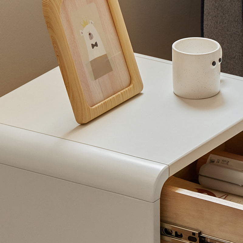 White and Blue Kids Bedside Table Wooden Kids Bedside Table with Drawers