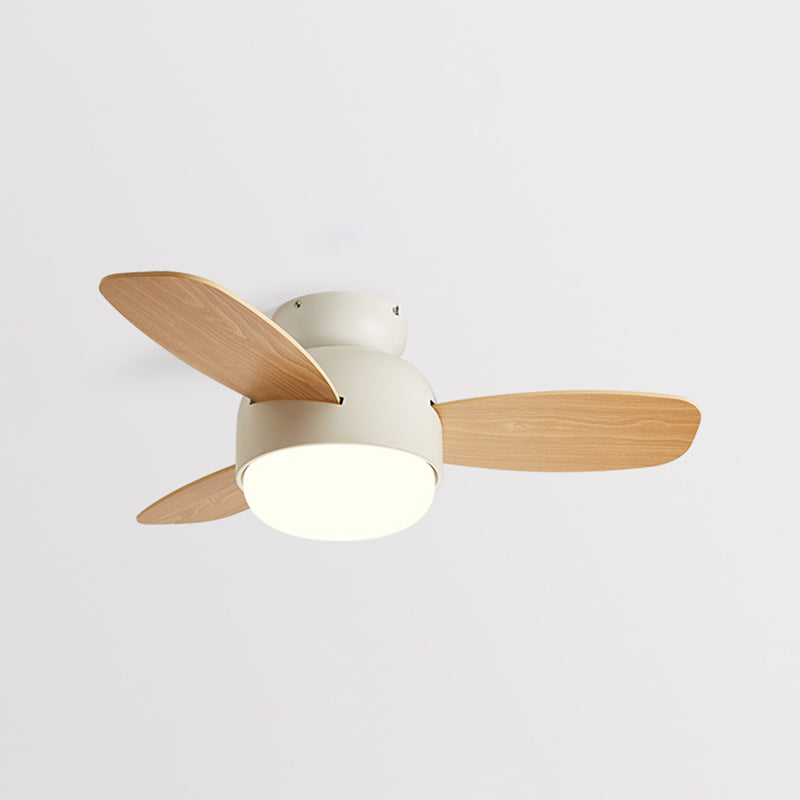 Metal Fan Shape Ceiling Fans Kid Style 1 Light Flush Ceiling Fan