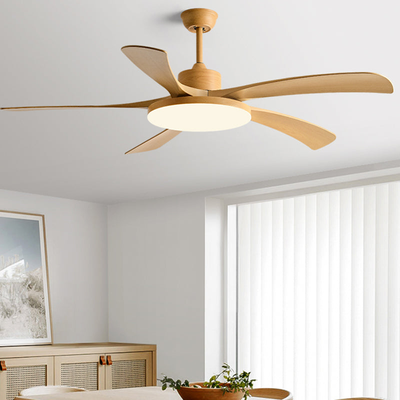 Simple Style LED Ceiling Fan 5-Blade Fan Lighting for Living Room