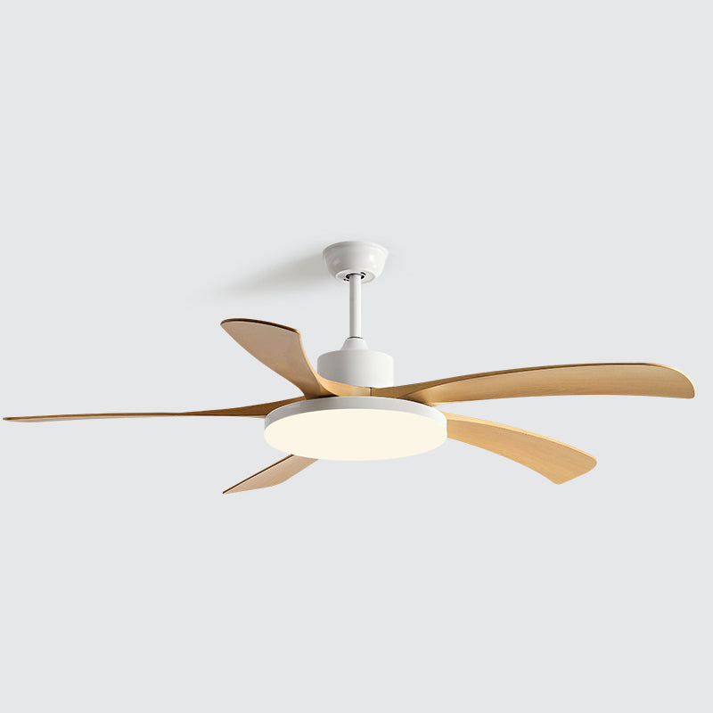 Simple Style LED Ceiling Fan 5-Blade Fan Lighting for Living Room