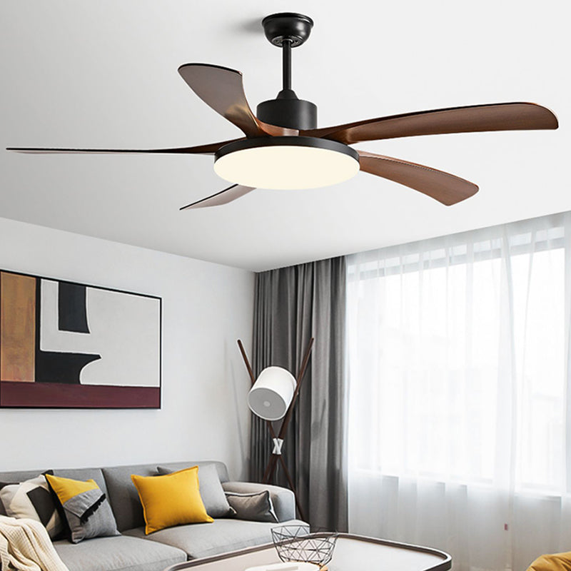 Simple Style LED Ceiling Fan 5-Blade Fan Lighting for Living Room