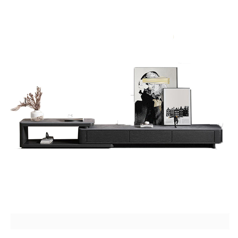 Contemporary TV Media Console Stone Stand Console with Drawers