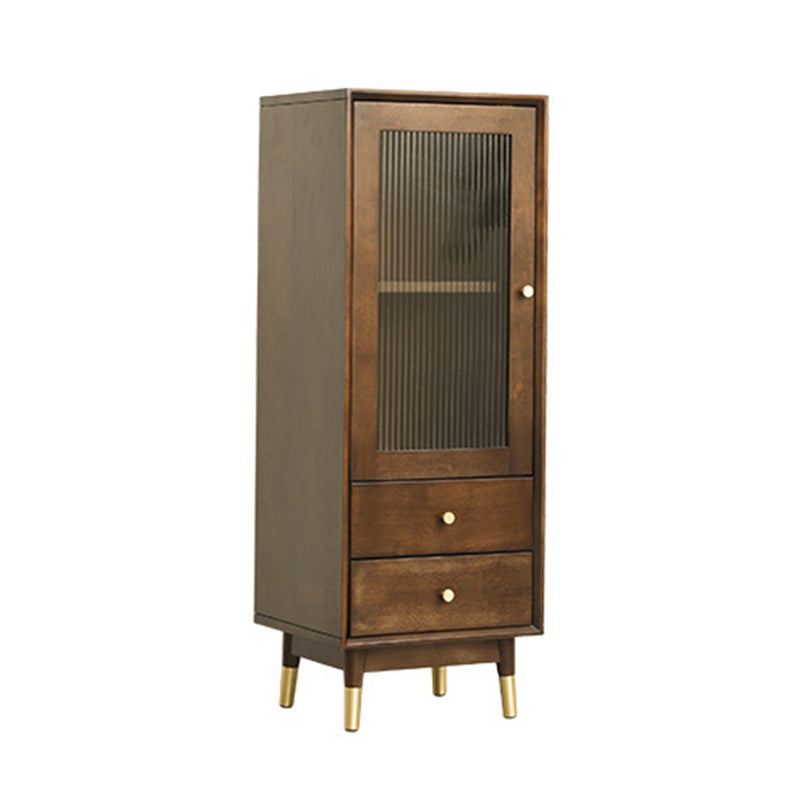 Contemporary Sideboard Rubberwood Sideboard Cabinet for Kitchen