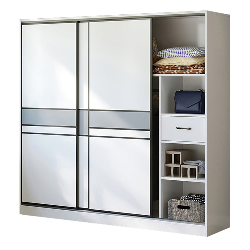 Artificial Wood Wardrobe Modern Wardrobe with Sliding Doors for Bedroom