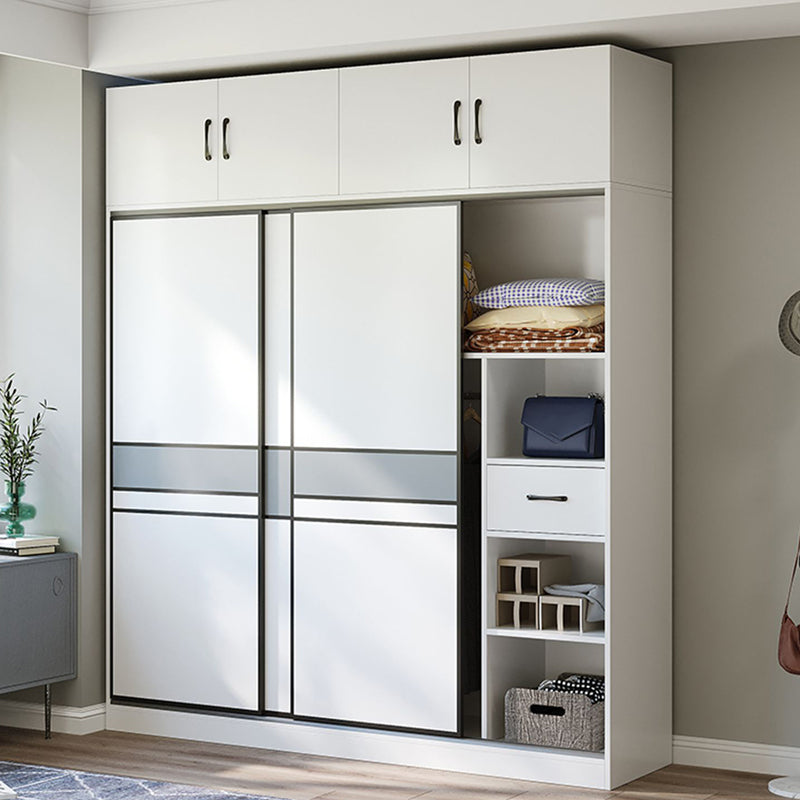 Artificial Wood Wardrobe Modern Wardrobe with Sliding Doors for Bedroom