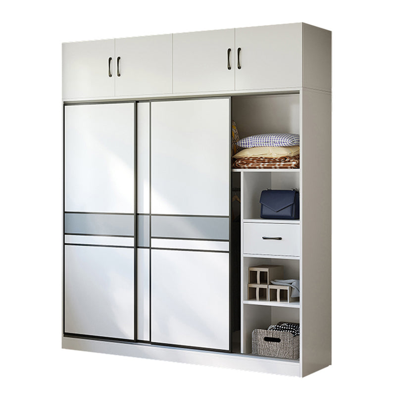 Artificial Wood Wardrobe Modern Wardrobe with Sliding Doors for Bedroom