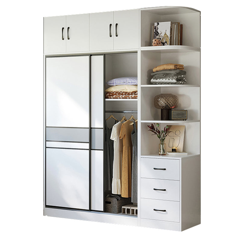 Artificial Wood Wardrobe Modern Wardrobe with Sliding Doors for Bedroom