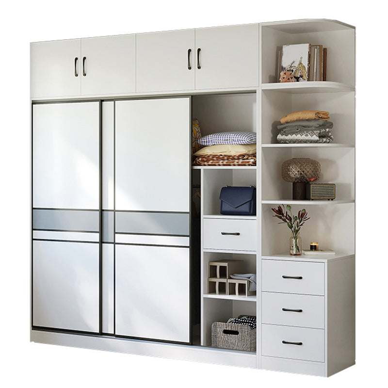 Artificial Wood Wardrobe Modern Wardrobe with Sliding Doors for Bedroom