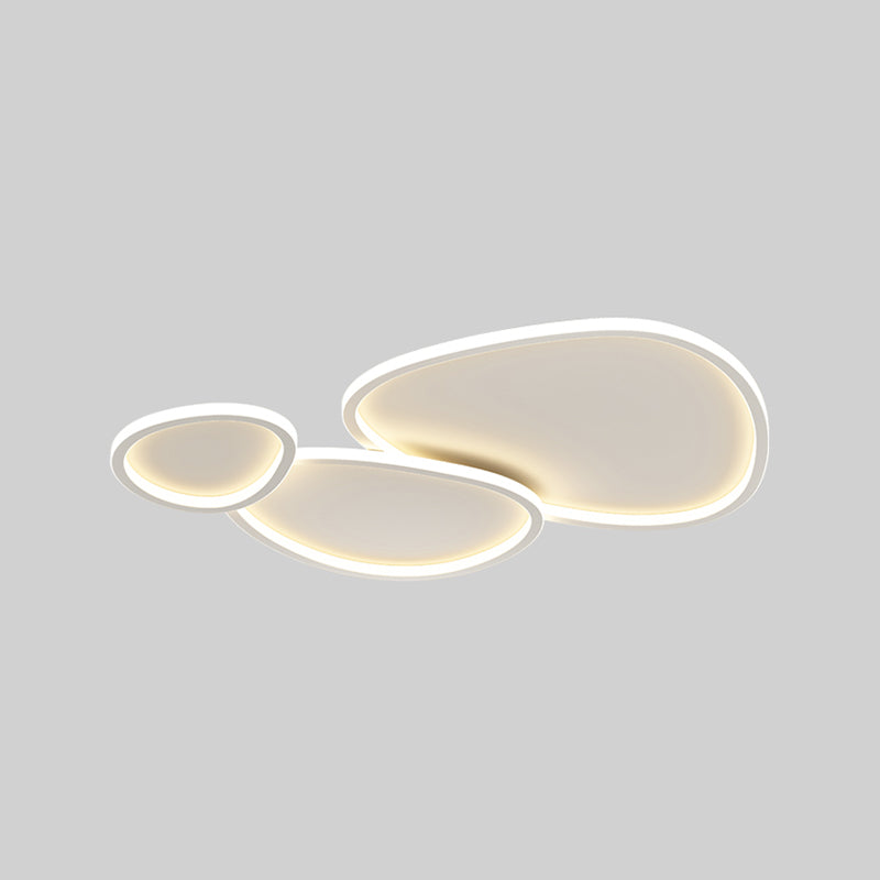 Multi Lights Ceiling Lamp Modern LED Ceiling Mount Light with Silica Gel Shade for Bedroom