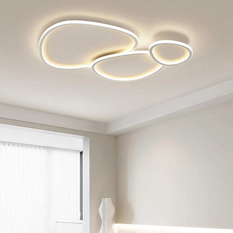 Multi Lights Ceiling Lamp Modern LED Ceiling Mount Light with Silica Gel Shade for Bedroom