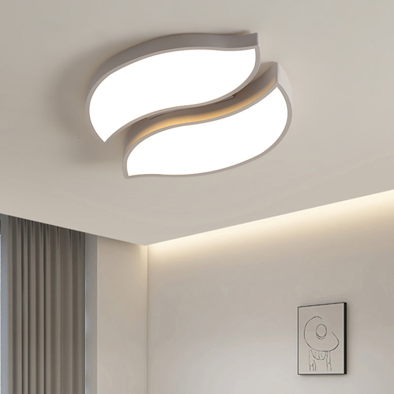 Modern White Ceiling Light LED Ceiling Mount Light with Acrylic Shade for Kid's Room