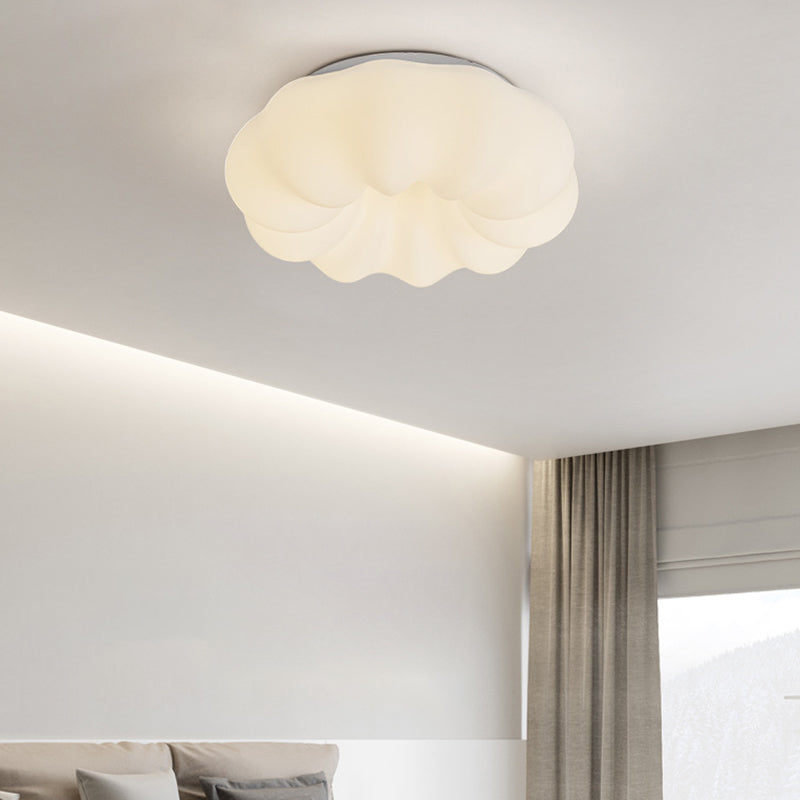 Modern White Ceiling Light LED Ceiling Mount Light with Acrylic Shade for Living Room