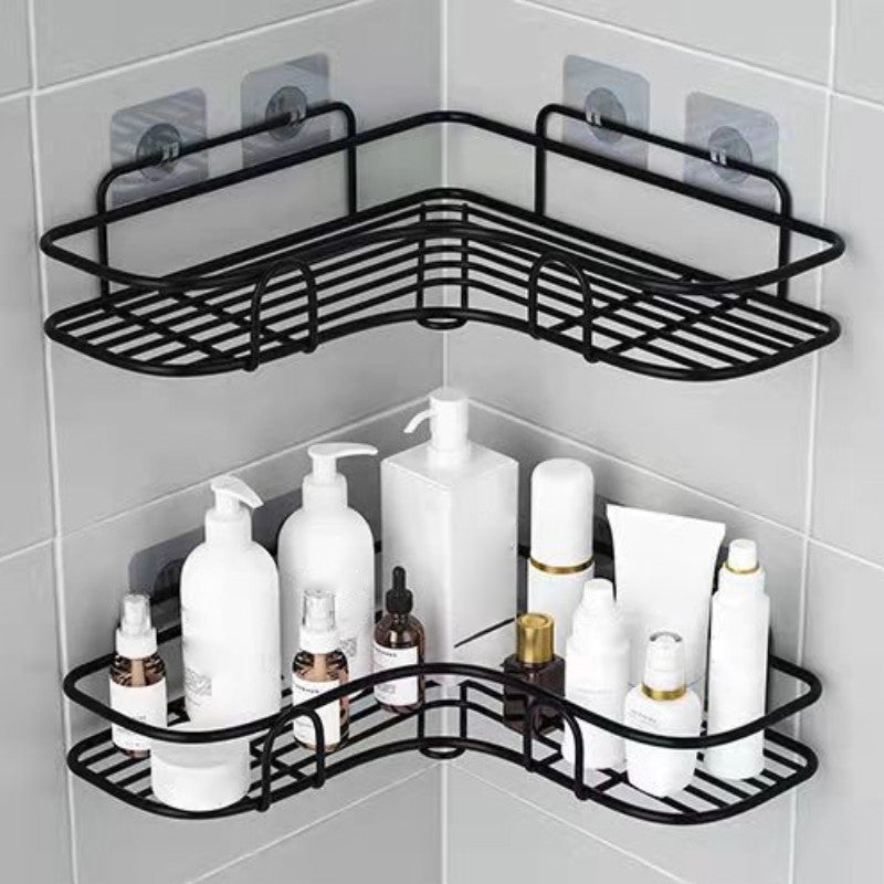 Modern Bath Hardware Set Adhesive Mount Bathroom Hardware Set with Bath Shelf