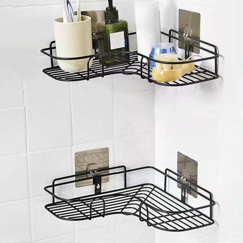 Modern Bath Hardware Set Adhesive Mount Bathroom Hardware Set with Bath Shelf