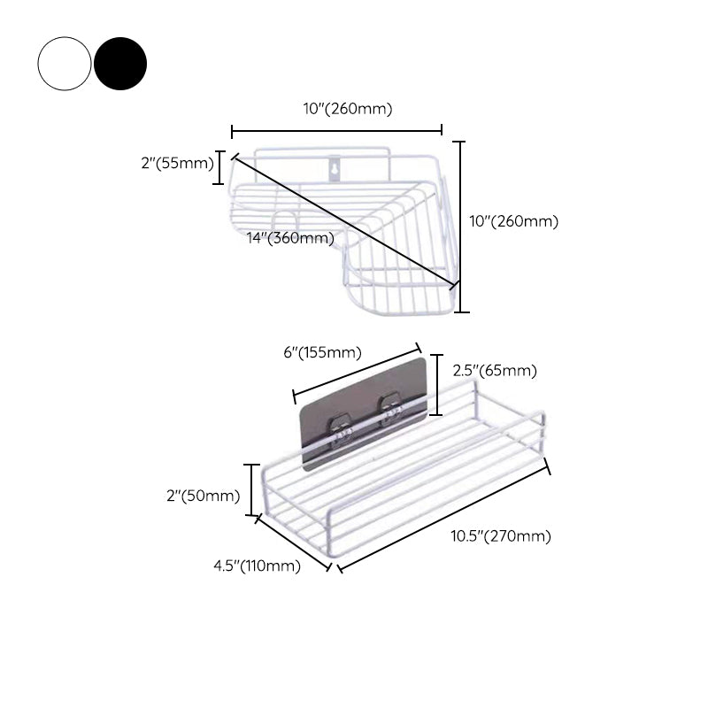 Modern Bath Hardware Set Adhesive Mount Bathroom Hardware Set with Bath Shelf