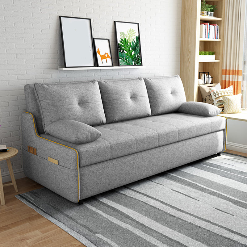 Glam Futon Sleeper Sofa Bed Pillow Top Arms Futon Frame with Storage