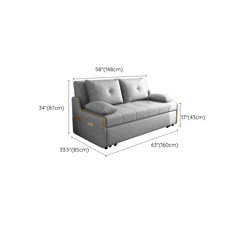 Glam Futon Sleeper Sofa Bed Pillow Top Arms Futon Frame with Storage