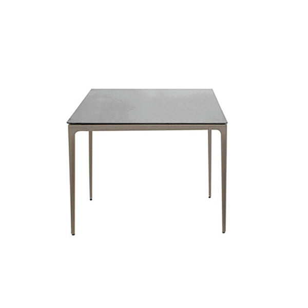 Modern Outdoor Dining Table UV Resistant Patio Table with Metal Base