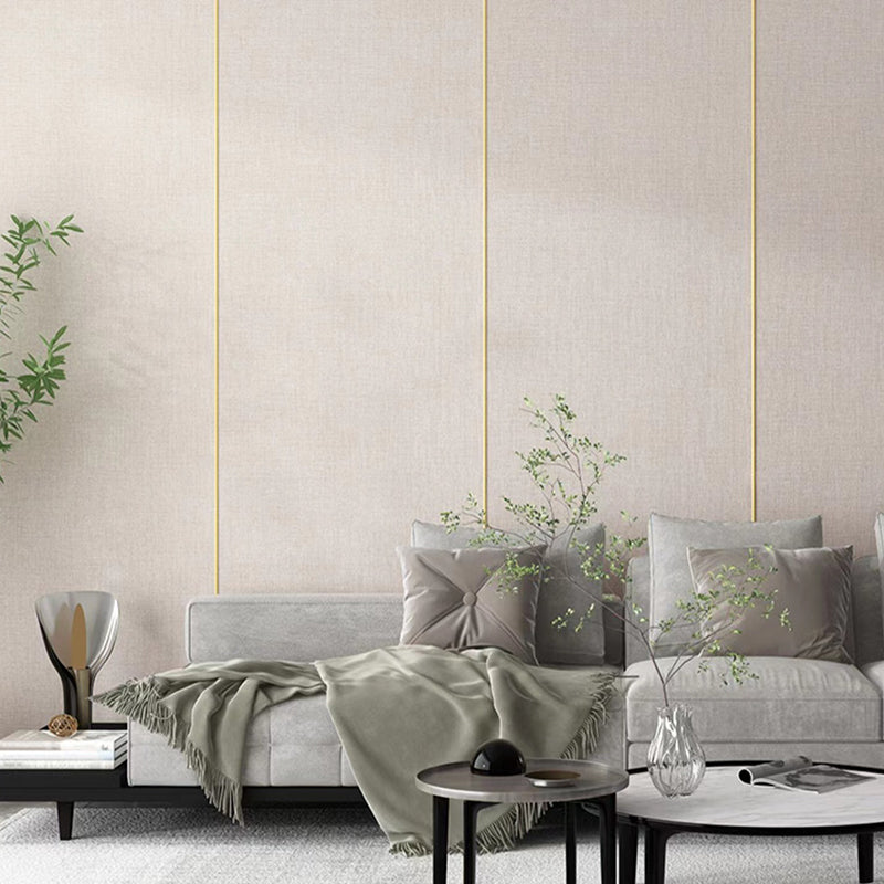 Contemporary Style Wall Panel Linen Living Room Peel and Stick Wall Paneling