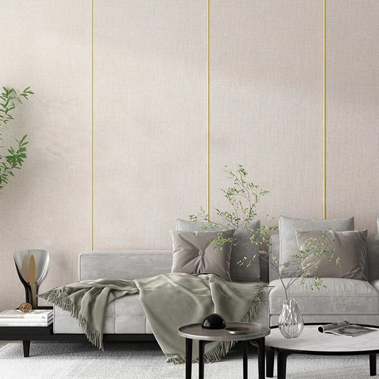 Contemporary Style Wall Panel Linen Living Room Peel and Stick Wall Paneling