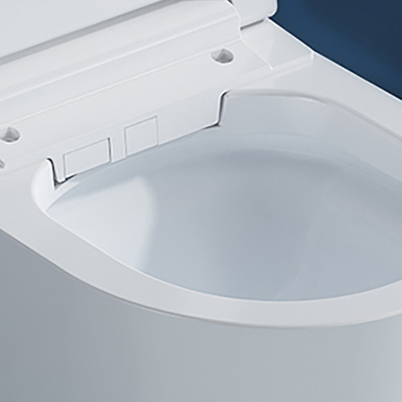 Elongated Vitreous China Bidets Bidet Seat White All-In-One Smart Toilet