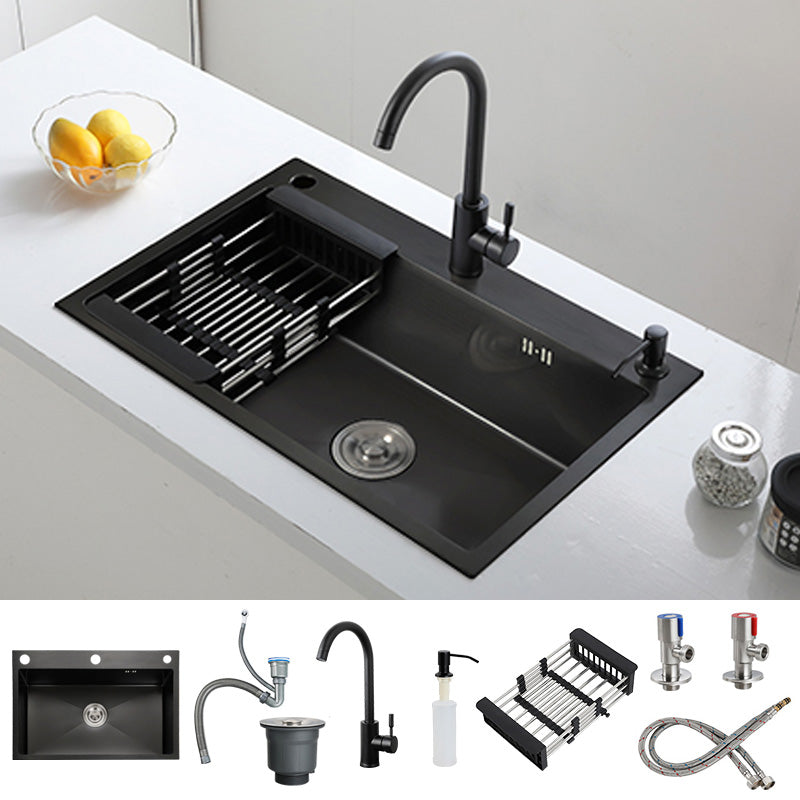 Kitchen Sink Soundproof Kitchen Double Sink with Basket Strainer