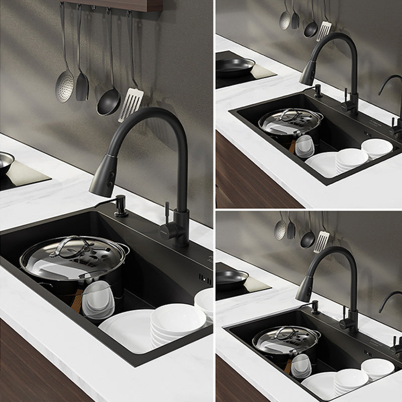 Kitchen Sink Soundproof Kitchen Double Sink with Basket Strainer