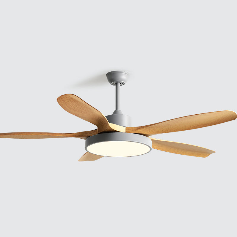 Simple Style LED Ceiling Fan 5-Blade Fan Lighting for Dining Room