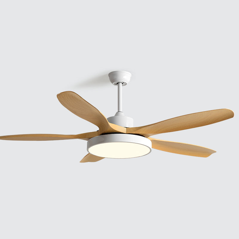 Simple Style LED Ceiling Fan 5-Blade Fan Lighting for Dining Room