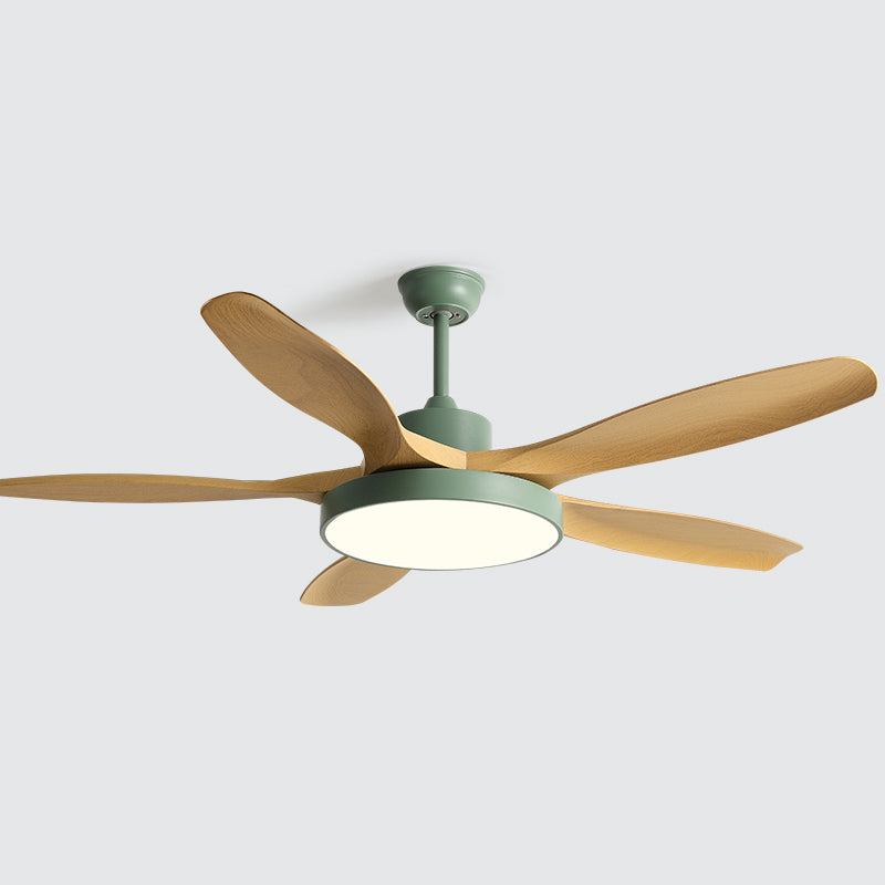 Simple Style LED Ceiling Fan 5-Blade Fan Lighting for Dining Room