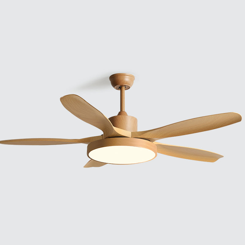 Simple Style LED Ceiling Fan 5-Blade Fan Lighting for Dining Room