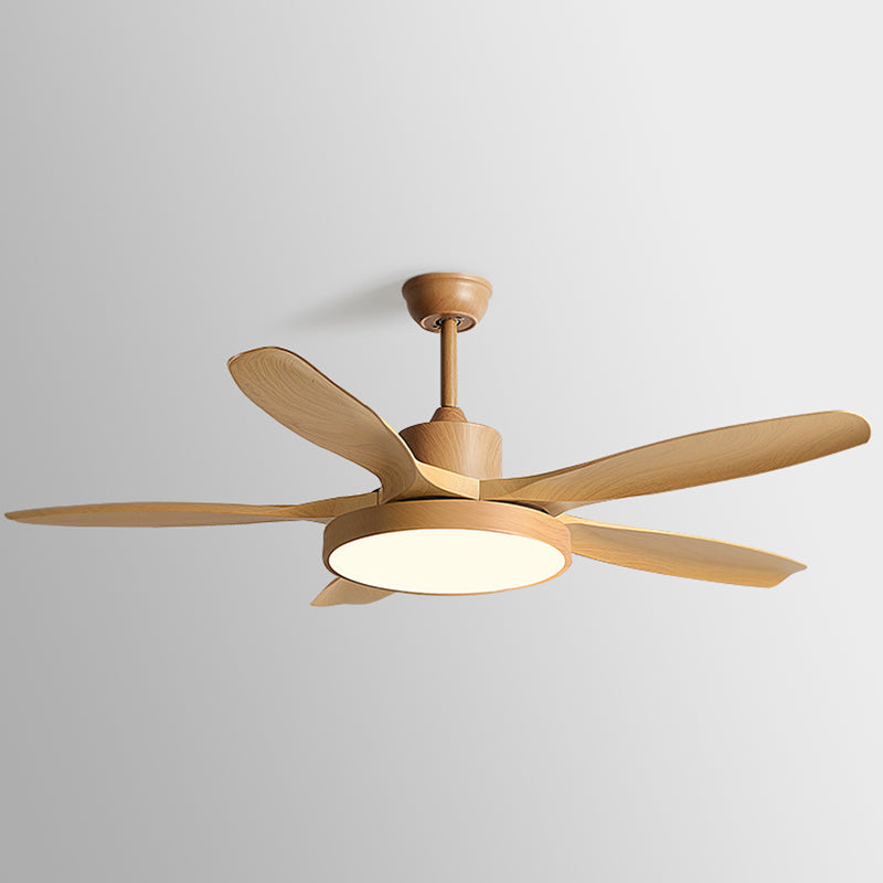 Simple Style LED Ceiling Fan 5-Blade Fan Lighting for Dining Room