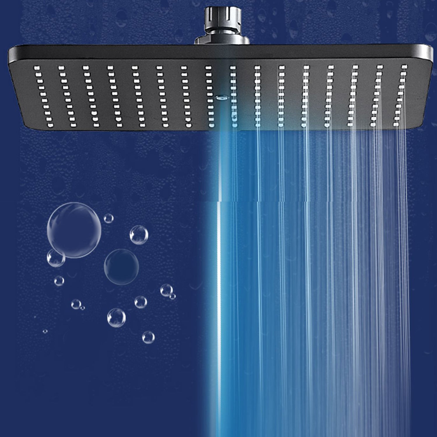 Modern Rectangle Shower Head Combo Standard Spray Pattern with Handheld Shower Head