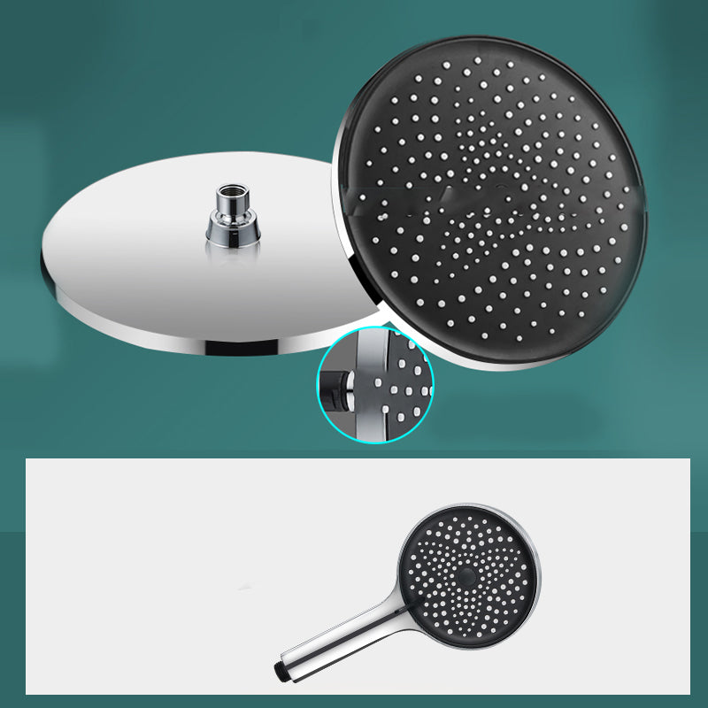 Modern Rectangle Shower Head Combo Standard Spray Pattern with Handheld Shower Head