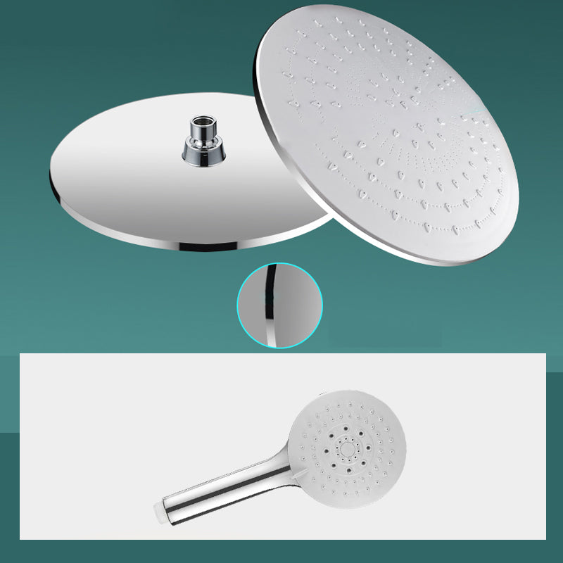 Modern Rectangle Shower Head Combo Standard Spray Pattern with Handheld Shower Head