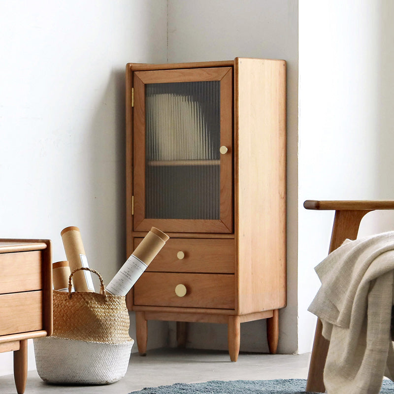 Contemporary Sideboard Cherry Sideboard Cabinet with Drawers for Kitchen