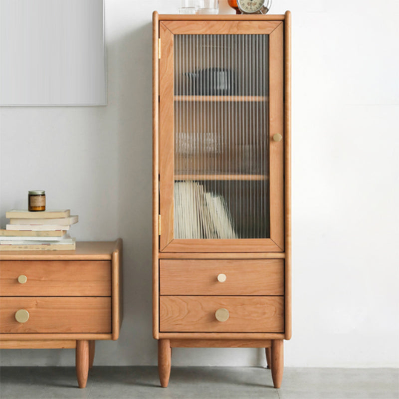 Contemporary Sideboard Cherry Sideboard Cabinet with Drawers for Kitchen