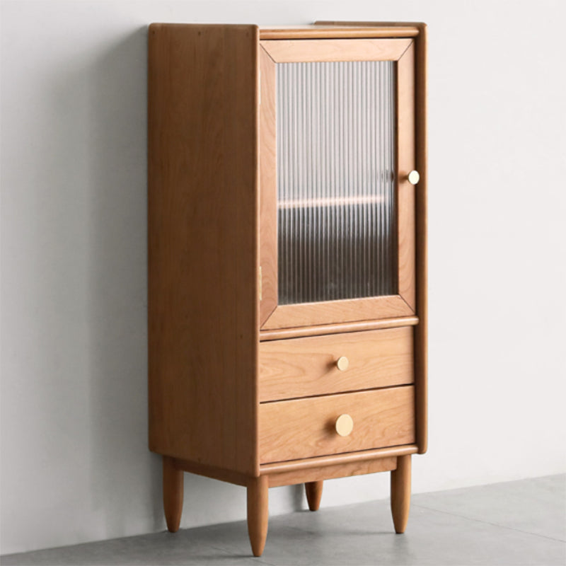 Contemporary Sideboard Cherry Sideboard Cabinet with Drawers for Kitchen