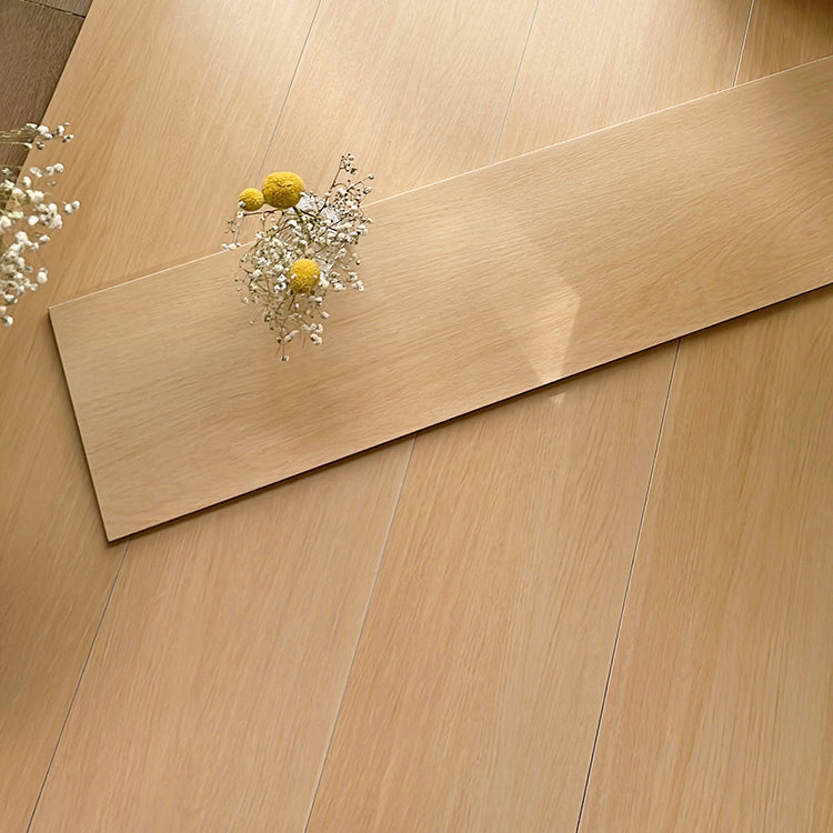 Floor Tiles Rectangular Ceramic Wood Textured Scratch Resistant Singular Floor Tiles