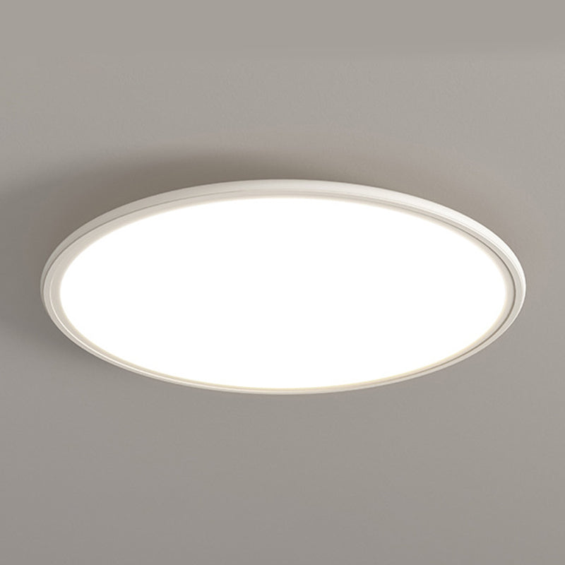 1 Light Geometric Flush Mount Lighting Modern Metal Flush Light in White