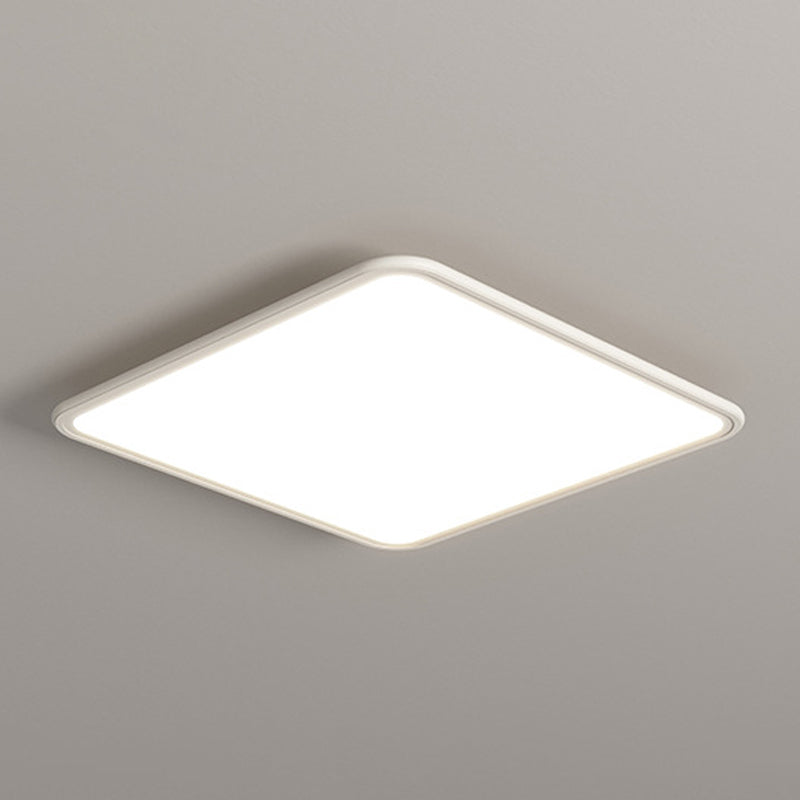 1 Light Geometric Flush Mount Lighting Modern Metal Flush Light in White