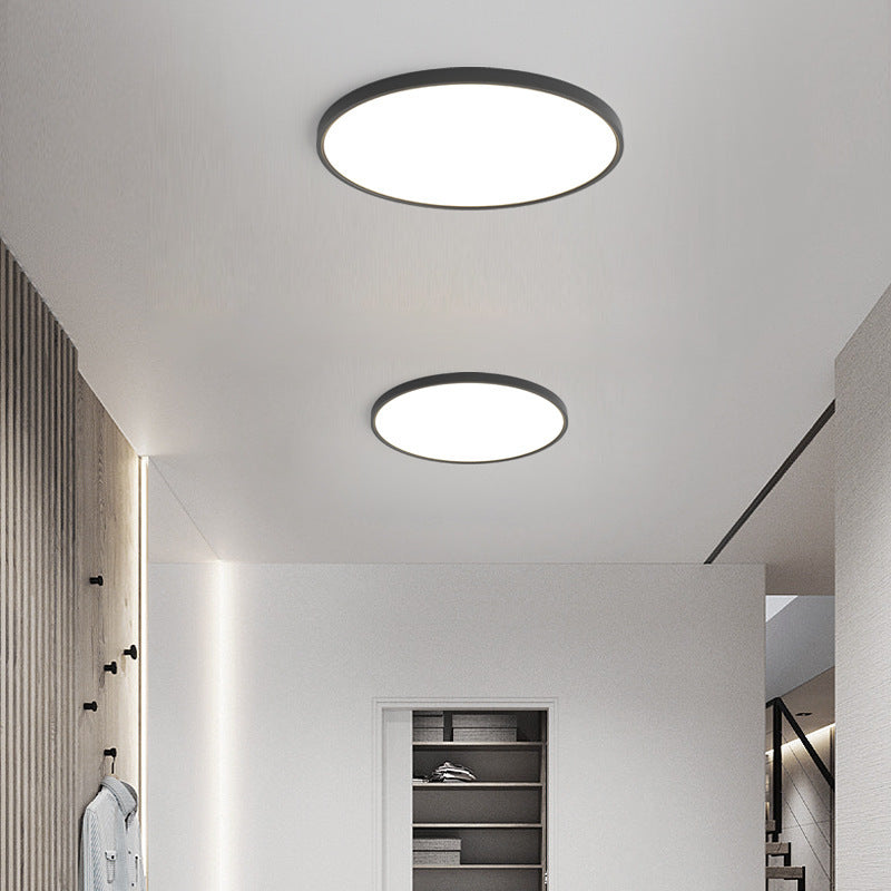 Circular Flush Mount Fixture Modern Metal Flush Light for Living Room