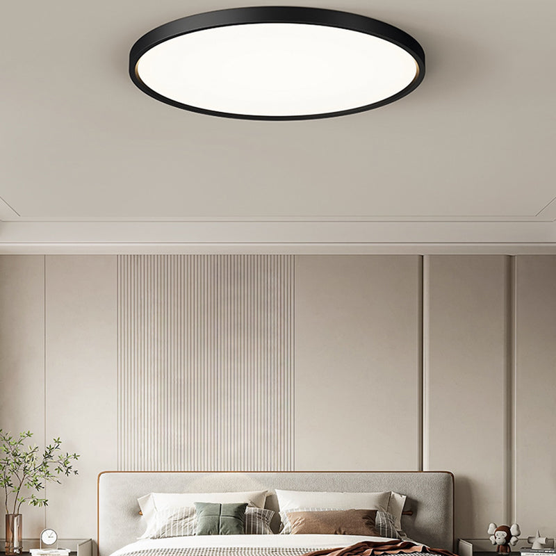 Circular Flush Mount Fixture Modern Metal Flush Light for Living Room