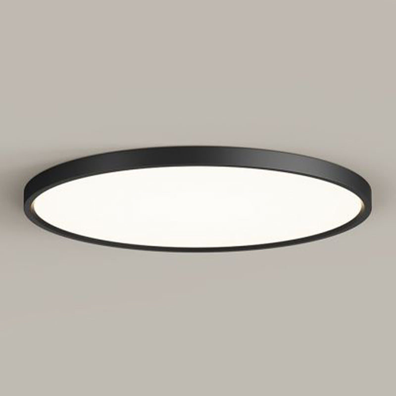 Circular Flush Mount Fixture Modern Metal Flush Light for Living Room