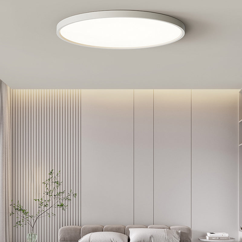 Circular Flush Mount Fixture Modern Metal Flush Light for Living Room