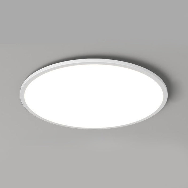 1 Light Geometric Flush Mount Fixture Modern Metal Flush Light in White