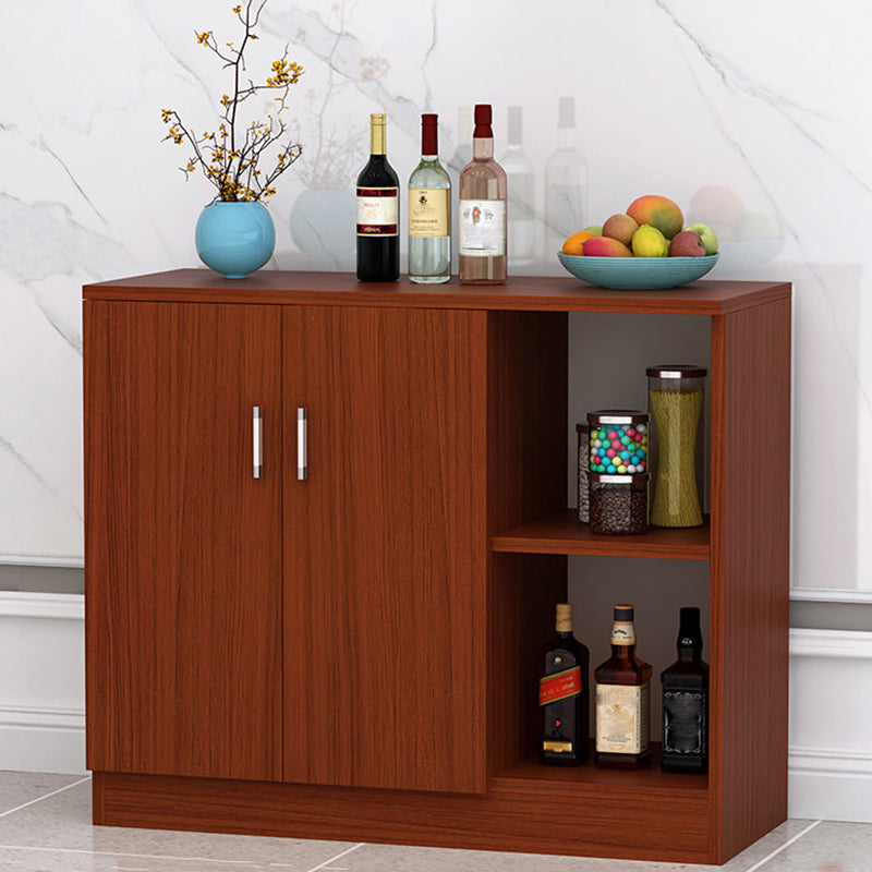 Contemporary Dining Server Adjustable Shelving Sideboard Cabinet with Shelves