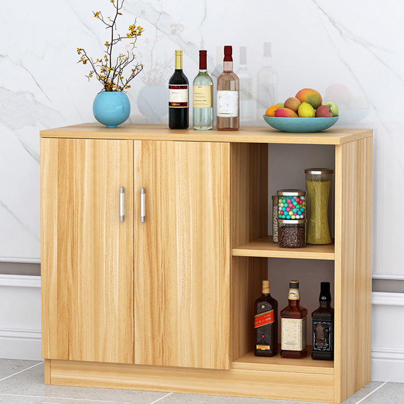 Contemporary Dining Server Adjustable Shelving Sideboard Cabinet with Shelves