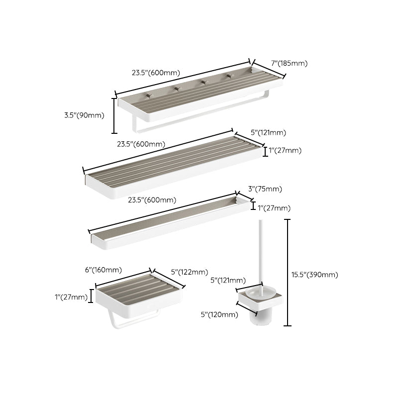 Modern Drill and Screw Mount Bathroom Accessories Hardware Set