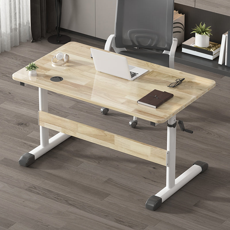 Modern Folding Dormitory Writing Desk 23.6" H Office Desk with T-Shape Base